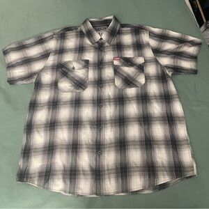DIXXON Bamboo Monochrome Plaid Shirt Garfield Lowrider Theme XXL 2XL